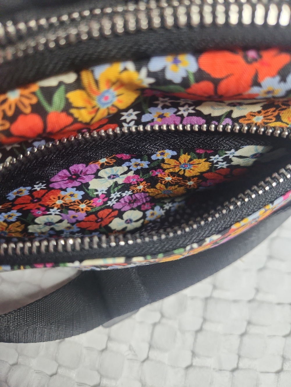 Floral Print Crossbody Belt Bag - Multicolor - Picture 7 of 7